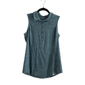 Daily Sports Sleeveless Polo Tunic - Teal